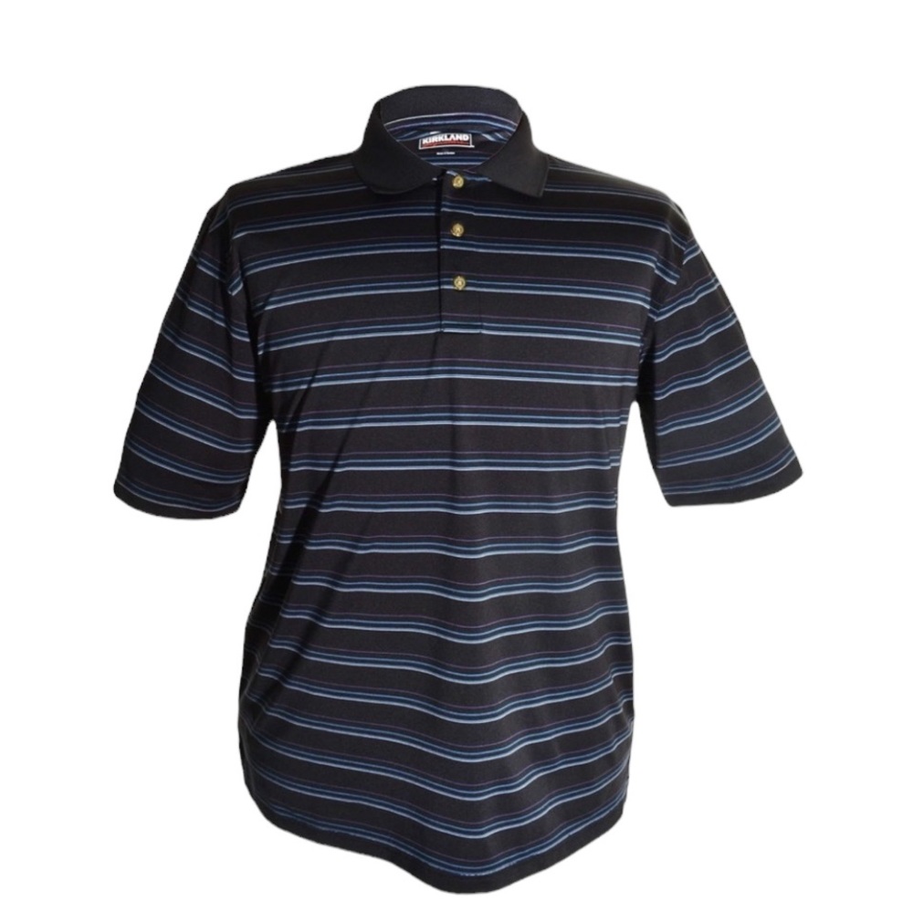 Kirkland Men’s Stripped Polo Shirt Sz M